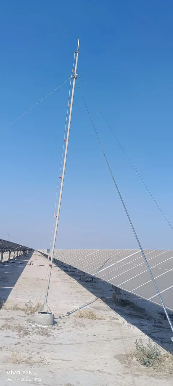 Guyed Mast Installation